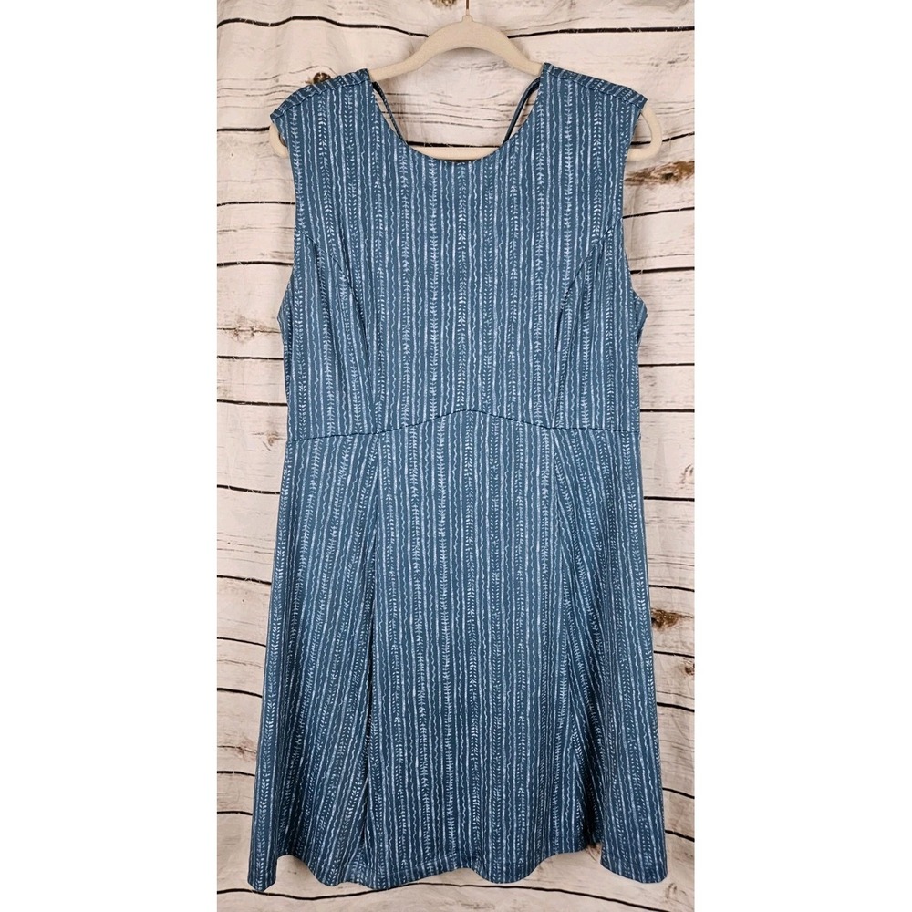 Title Nine Teal Strappy Golf Tennis Pickleball Dress L Diamalete Travel Sporty